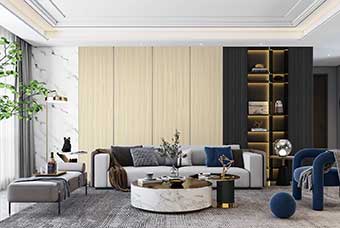 资阳轻奢风格-客厅